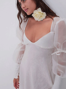 FOR LOVE &amp; LEMONS Gabrielle Puff Sleeve Mini Dress 11214617