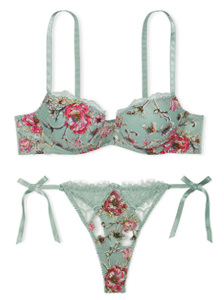 Buy Lightly-Lined Floral Embroidery Demi Bra Online